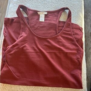 H&M Dark Dark Red Tank Top